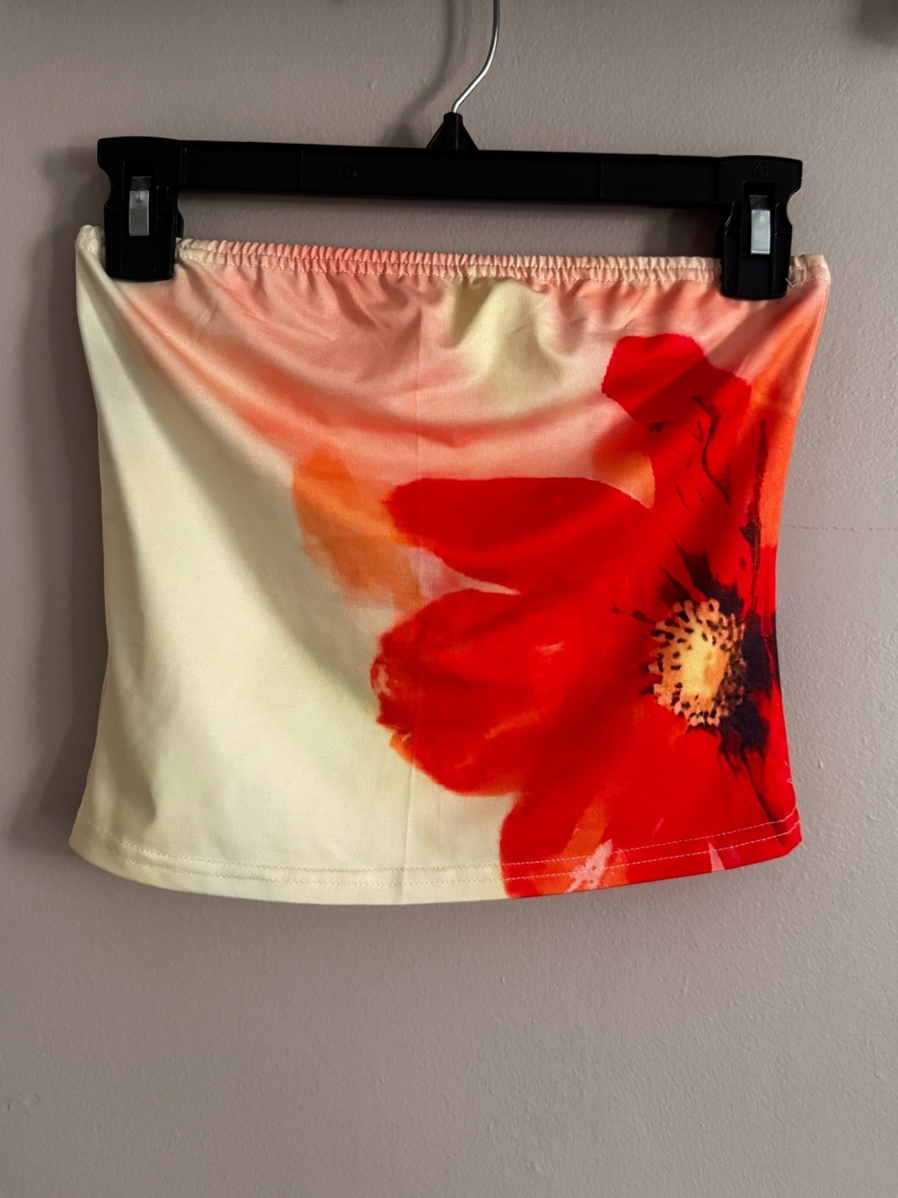 Floral Red, Orange & Butter Yellow Tube Skirt